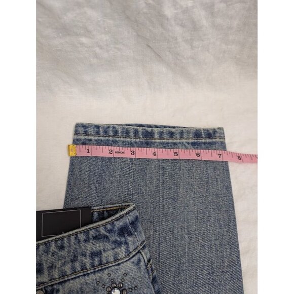 Harley Davidson studded out jeans womens size 31 embellished 100% cotton I8 - Picture 15 of 16